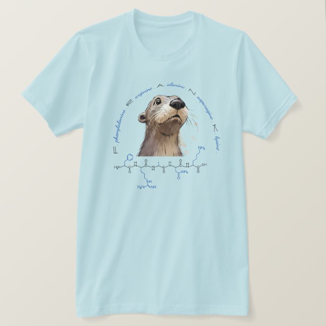 Camiseta Pimenta FRANK, Otter 3 com texto personalizado, le (Frente do Design)