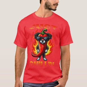 Camiseta Pimenta Just Chillin Chili Para amigo da comida ap