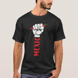Camiseta Pimenta Mexicana Sombrero Tequila Calavera Fi