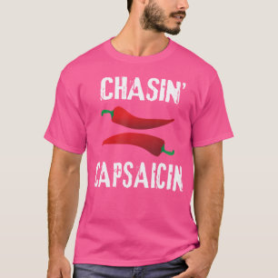 Camiseta Pimenta Picante Comida Divertida Perseguindo Capsa