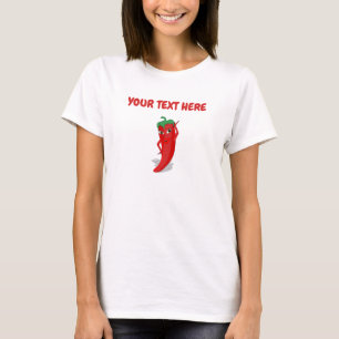Camiseta Pimenta-Pimenta-Caricatura Com T-Shirt Personaliza