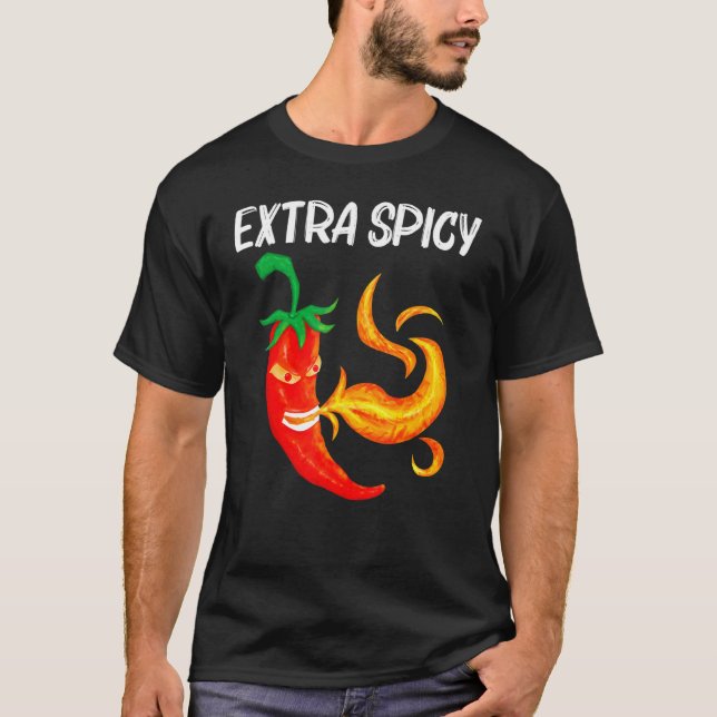 Camiseta Pimenta-Pimento Para Homens Salva-Pão Vermelha (Frente)