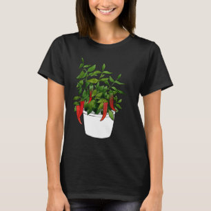 Camiseta Pimenta Planta Pimentões Fruta Chili Vermelha Pica