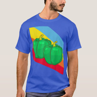 Camiseta Pimenta Verde Paprika Vegetais Vegan Vegetariano T