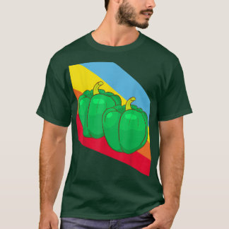 Camiseta Pimenta Verde Paprika Vegetais Veganos Vegetais