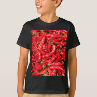 Pimentas de pimentão vermelho quentes fora no