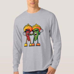 Camiseta Pimentas quentes de desenho animado