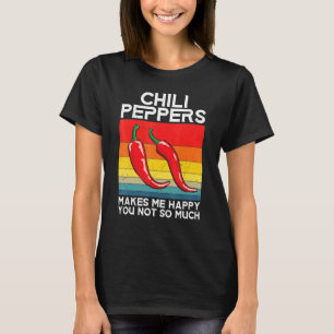 Camiseta Pimentas Vermelhas Quentes Retro Chili Peppers Com