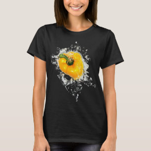 Camiseta Pimento Amarelo Splash Engraçado Presente Legal