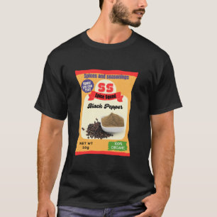 Camiseta Pimento Negro Engraçado Preguiçoso
