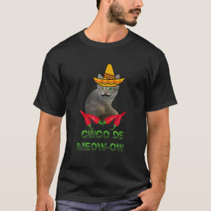 Camiseta Pimentões Engraçados Cinco De Meow-Ow Corresponden