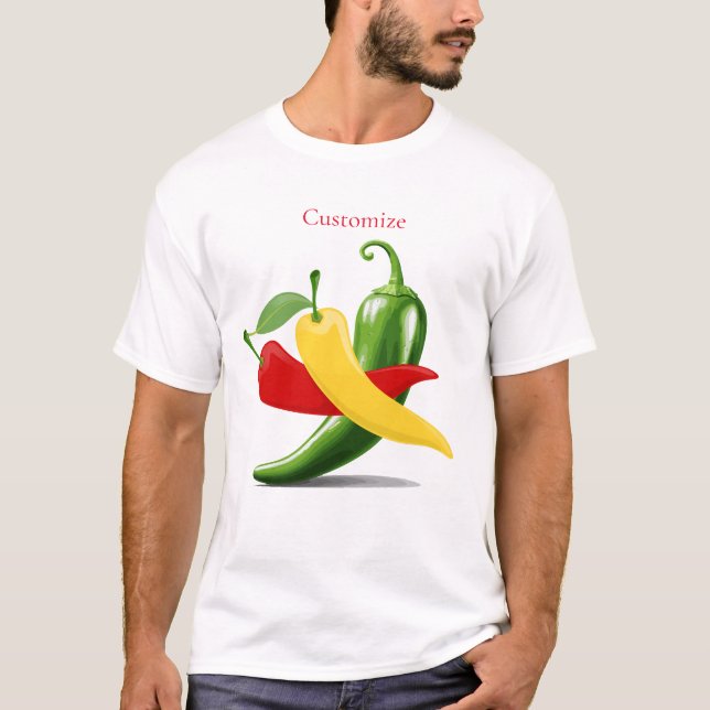 Camiseta Pimentões Verdes Amarelas Vermelhas Thunder_Cove (Frente)