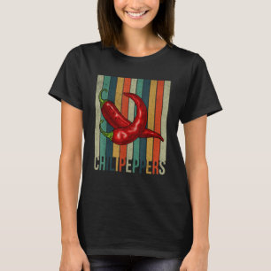 Camiseta Pimentões Vintage Vermelhos Ervas e Especiarias Qu
