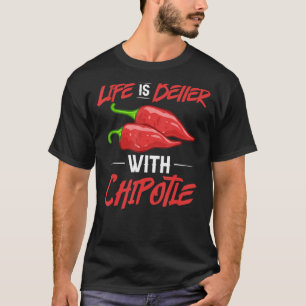 Camiseta Pimentos Chipotle Molce Chili Salsa Powder Queso F