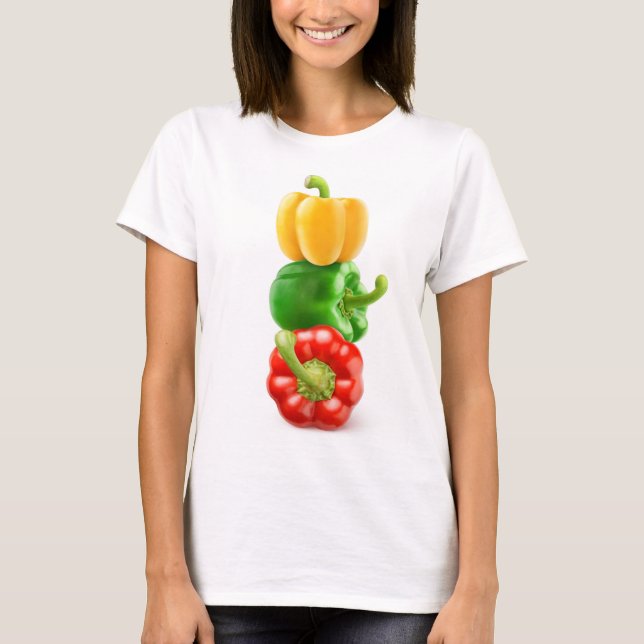 Camiseta Pimentos coloridos (Frente)