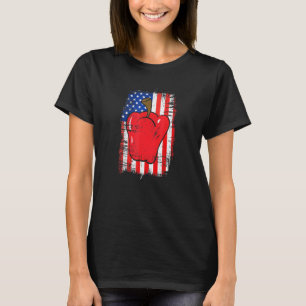 Camiseta Pimentos De Bandeiras Americanas Adoram Bel Cresce