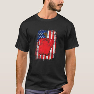 Camiseta Pimentos De Bandeiras Americanas Adoram Bel Cresce