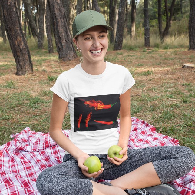 Camiseta Pimentos de Chili Flaming (Criador carregado)