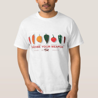 Camiseta Pimentos - escolha sua arma
