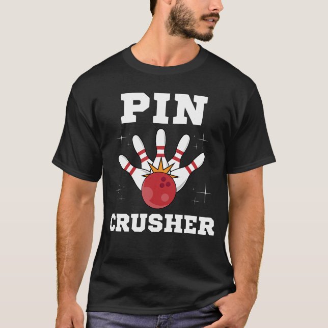 Camiseta Pin Crusher Para Jogadores E Equipes De Boliches A (Frente)