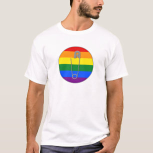 Camiseta Pin de segurança dos direitos dos homossexuais