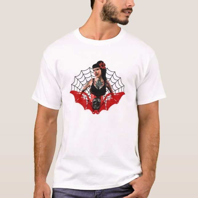 Camiseta Pin do tatuagem acima (Frente)