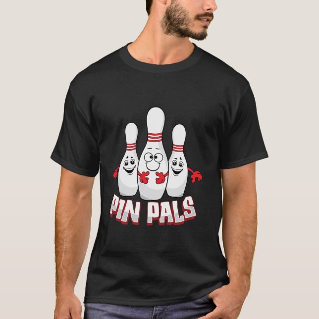 Camiseta Pin Pals Engraçadores Engraçados Boliche Jogador E (Frente)