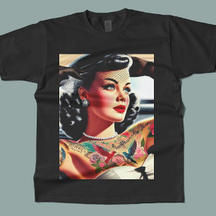 Camiseta Pin-up de Glam Retro Tatuado
