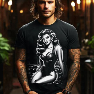 Camiseta Pin-up de maiô quente