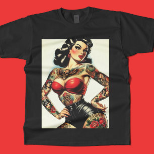 Camiseta Pin-up Tatuado na Vintage