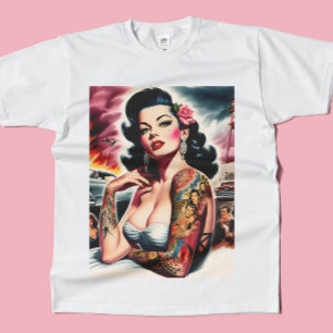Camiseta Pin-up Vintage Tatuada