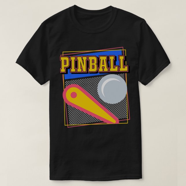 Camiseta Pinball 80s (Frente do Design)
