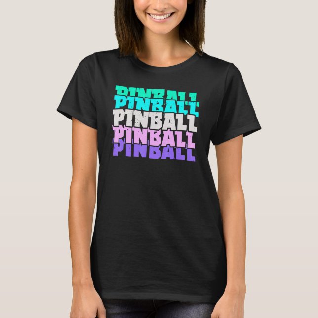 Camiseta Pinball Arcade Games Video Game Gaming Gamer (Frente)
