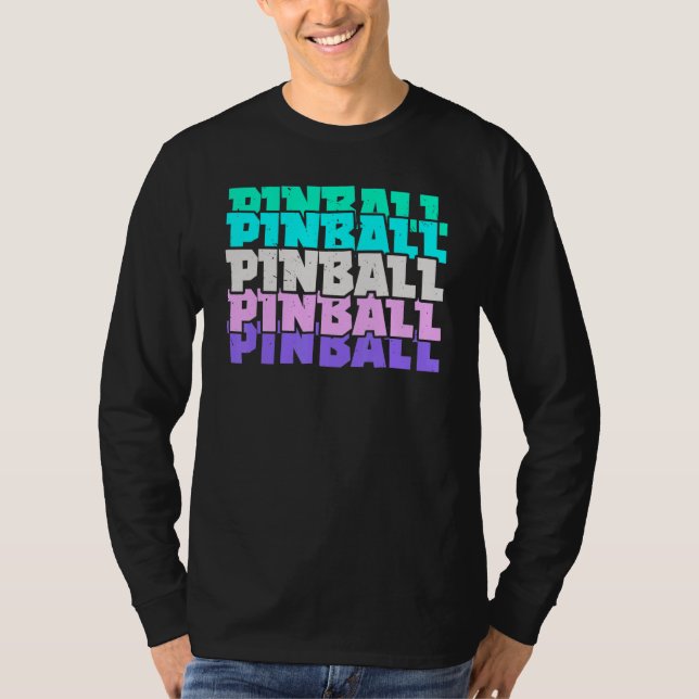 Camiseta Pinball Arcade Games Video Game Gaming Gamer (Frente)