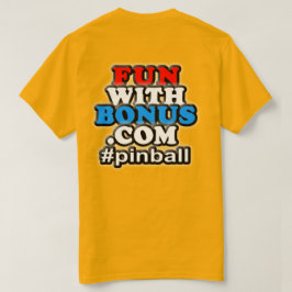 Camiseta #pinball dianteiro do bolso de FunWithBonus.com -