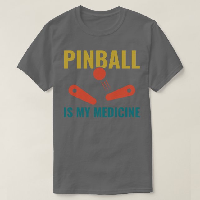Camiseta Pinball é minha arcade de jogador de pinball engra (Frente do Design)