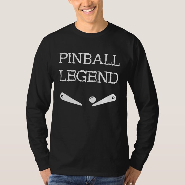 Camiseta Pinball Legend Retro Flipper Pinball Arcade Gamer  (Frente)