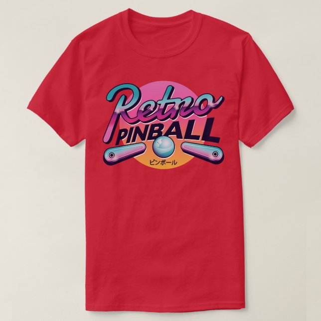 Camiseta Pinball Retro (Frente do Design)