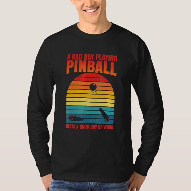 Camiseta Pinball Retro Beats Work Arcade Machine (Frente)
