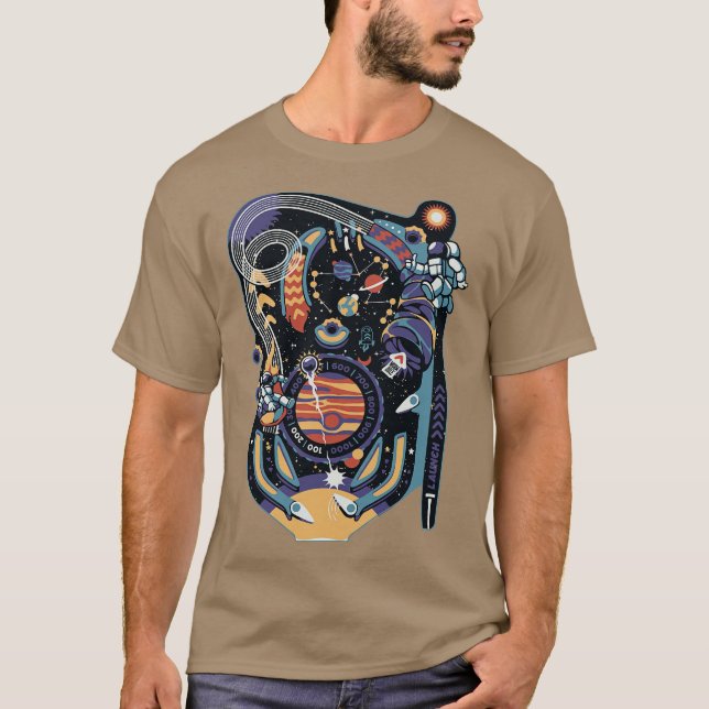 Camiseta Pinball Space Machine by Tobe Fonseca (Frente)