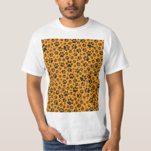 Camiseta Pinças de cães Bolinhas negra e branca na dália la