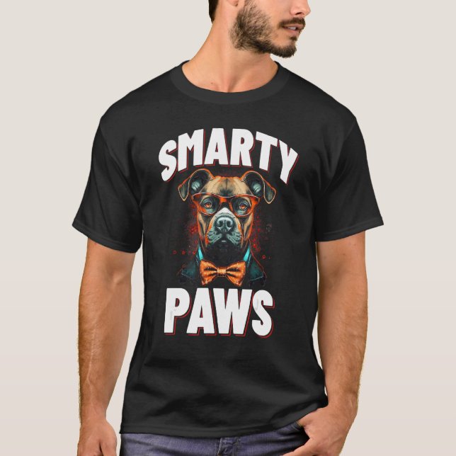 Camiseta Pinças espertas Cachorros Vestindo Óculos e um Bo (Frente)