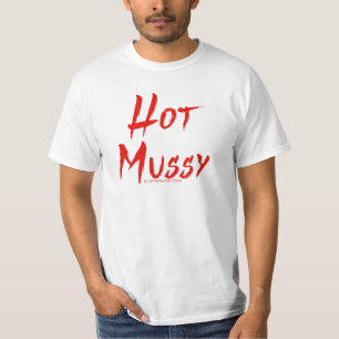 Camiseta Pincéis de texto vermelho vívido, negrito e quente