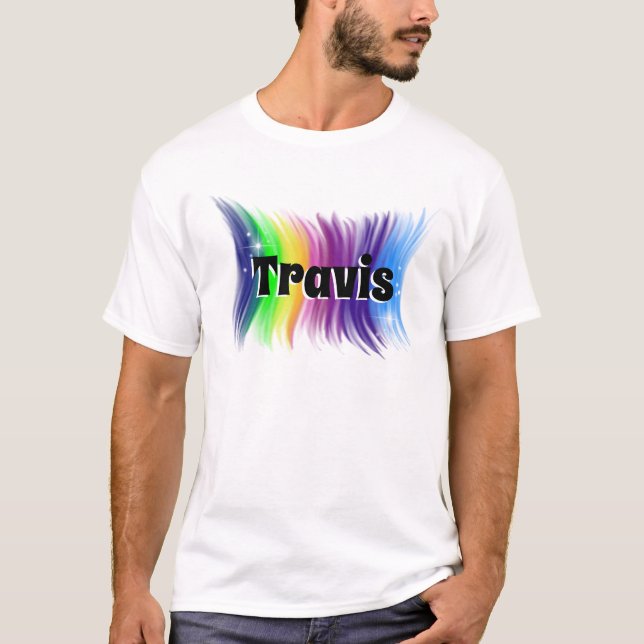 Camiseta Pincel arco-íris design T-Shirt (Frente)