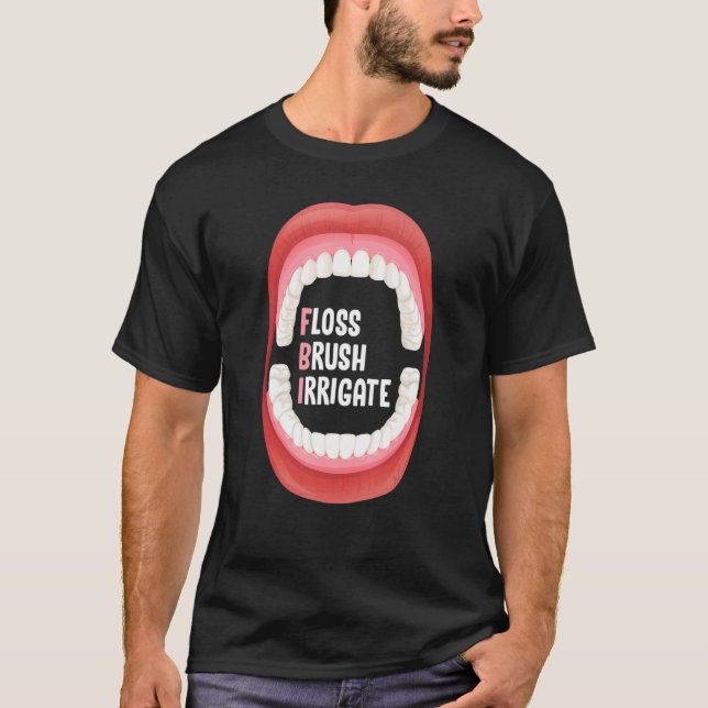 Camiseta Pincel De Fio Irrigado Higiene Dental Para Dentist (Frente)