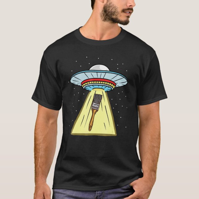Camiseta Pincel de Pintel de Rapto Ufo (Frente)