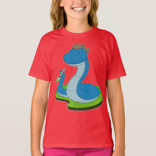 Camiseta pincel de pintura com cobra