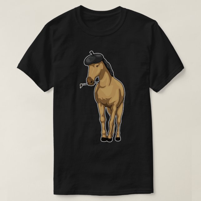 Camiseta Pincel de Pintura com Pincel de Cavalo (Frente do Design)