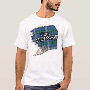 Camiseta Pincel de pintura do Tartan do Clã MacDowall McDow