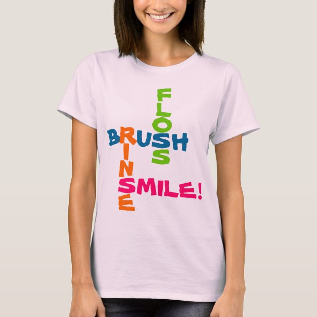 Camiseta Pincel Floss Rinse Smile (Frente)